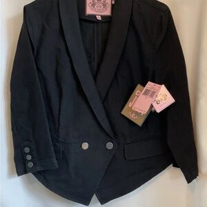 Juicy Couture Black Jean Jacket with Structured Design